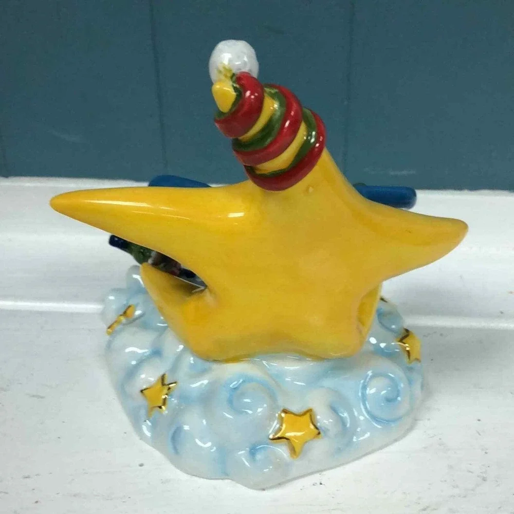 Vtg 2003 Vanmark Christmas Star On Ice Skates Figurine‎ Candle Holder Holiday
